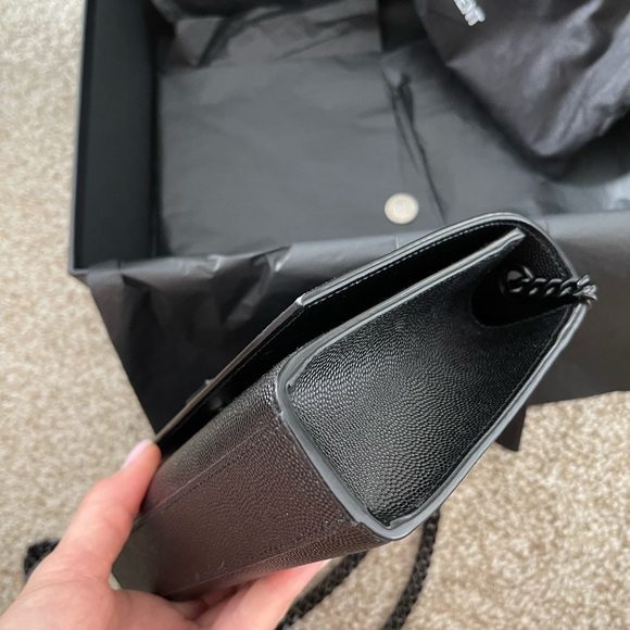 !SOLD! YSL SAINT LAURENT KATE SMALL CHAIN BAG IN GRAIN DE POUDRE - Picture 9 of 16